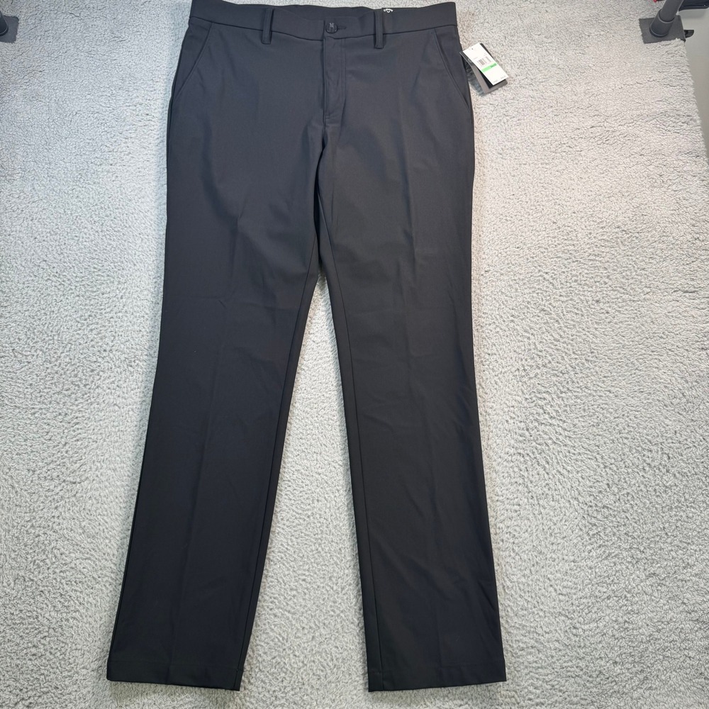 Callaway Mens Golf Pants 34x32 Caviar Black Opti-Dri Stretch CGBSE0X8 NWT